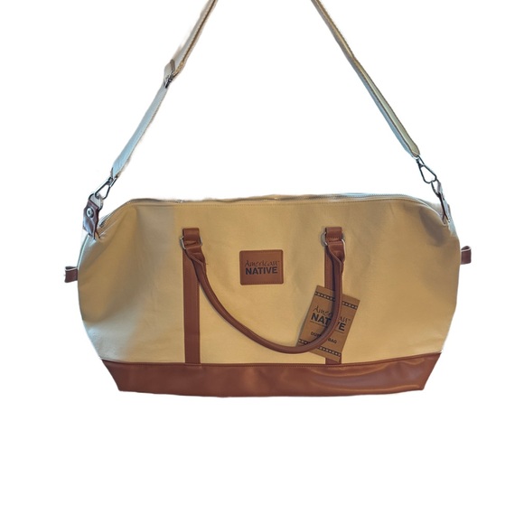 American Native Tan and Cream Duffel Bag - Picture 3 of 9